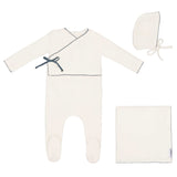 Mini Label Boys Classic Velour Kimono Layette Set
