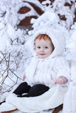 Mantel Vertical Stripe Snowsuit - Off White