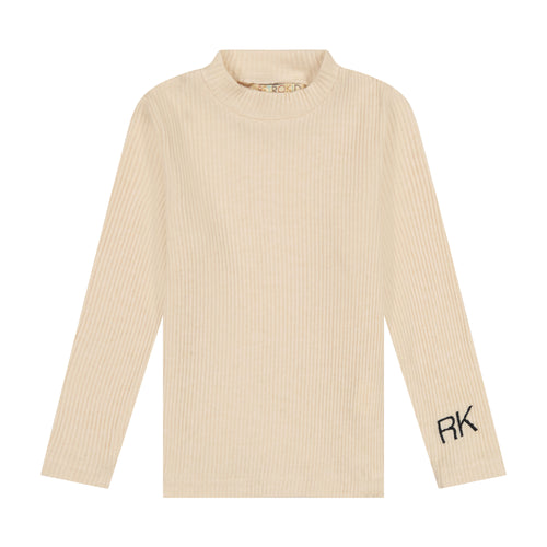 Retro Kid Vince Mockneck Knit Sweater - Oat/Cream