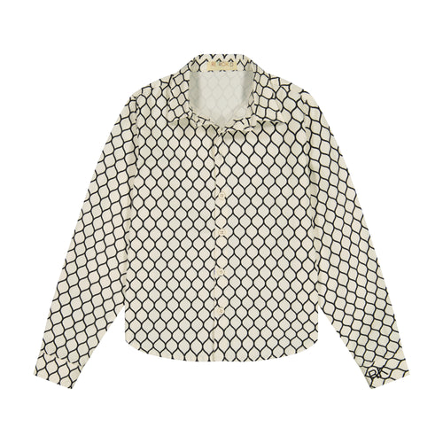 Retro Kid Vince Boys Printed Shirt - Cream