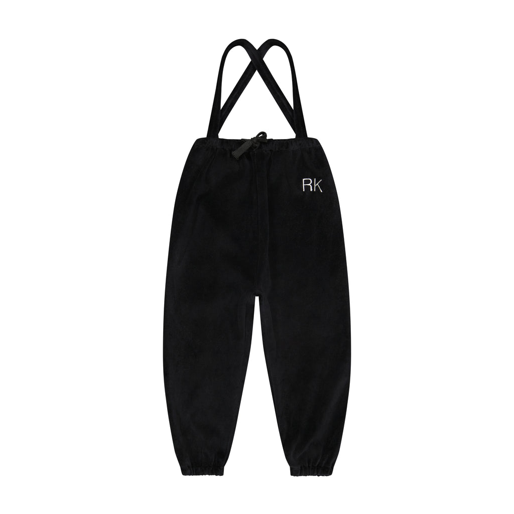 Retro Kids Vince boys Velvet Overall Pants - Black