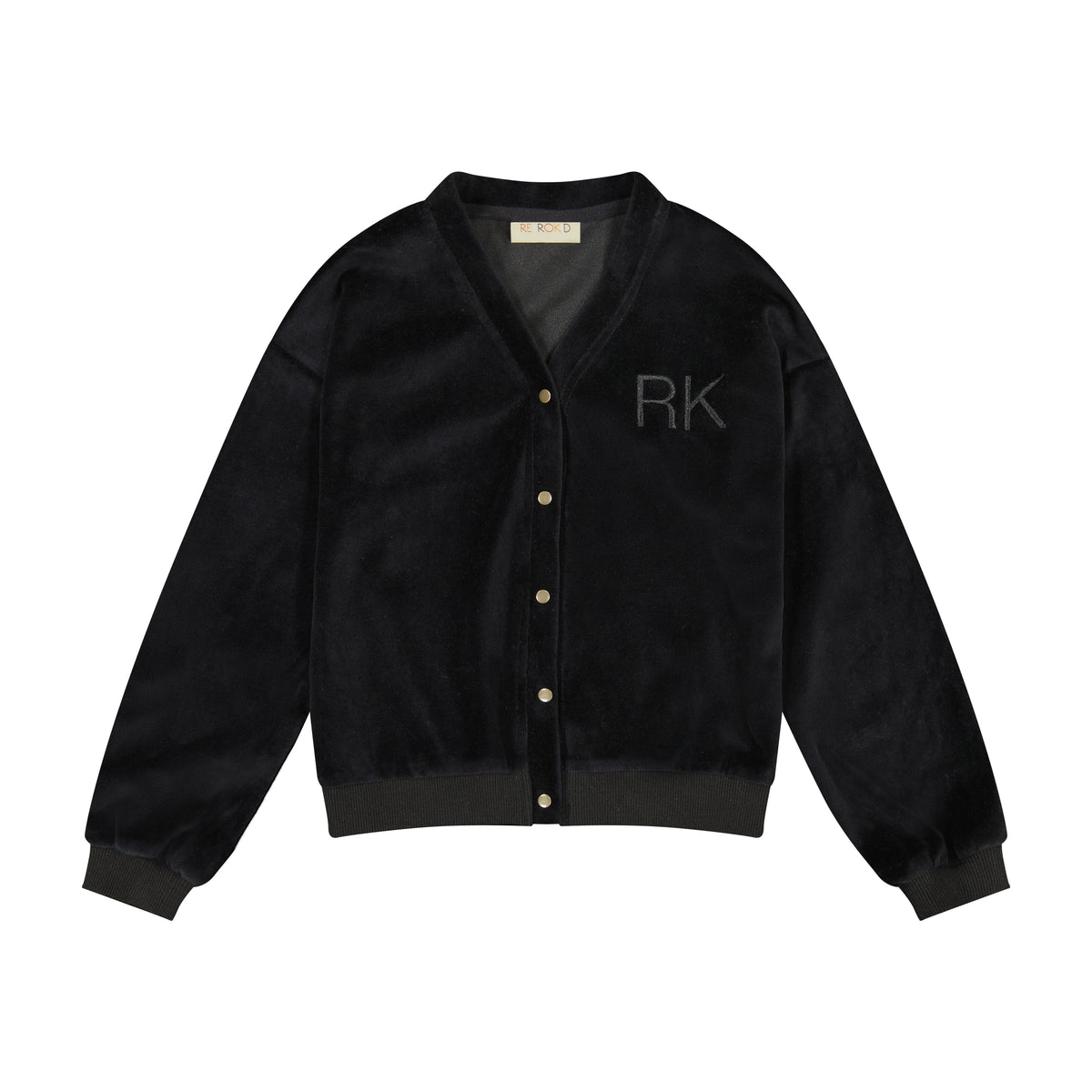 Retro Kid Vince Velvet Snap Cardigan - Black – Moonlight