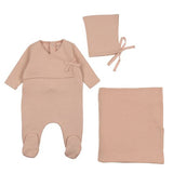 Bee & Dee Textured Pointelle Layette Set - Rose Dust