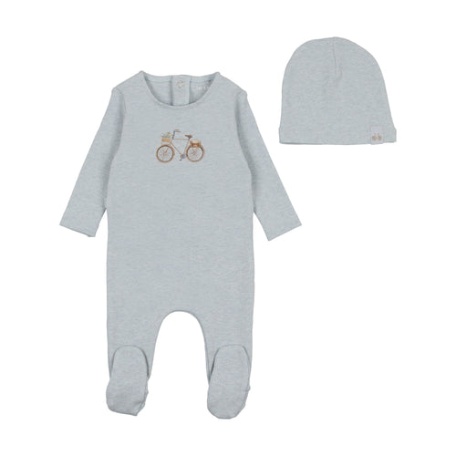 Bee And Dee Vintage Image Footie & Beanie - Feather