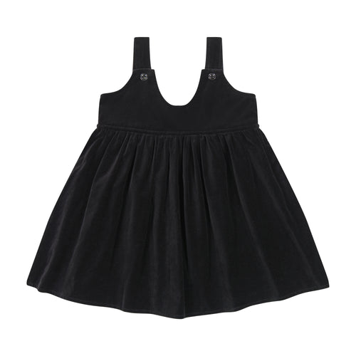 Retro Kid Vivienne Girls Velvet Dress - Black