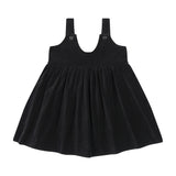 Retro Kid Vivienne Girls Velvet Dress - Black
