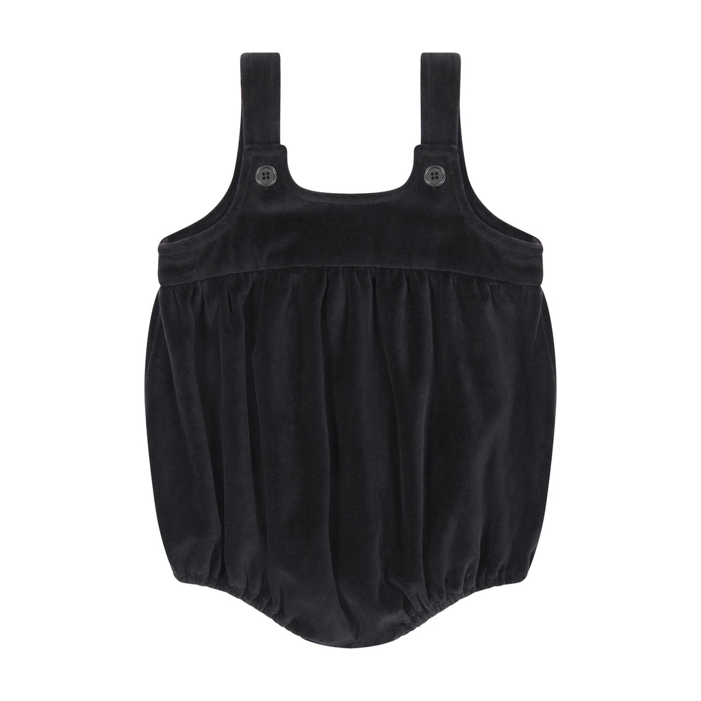 Retro Kid Vivienne Baby Velvet Romper - Black