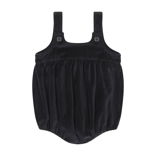 Retro Kid Vivienne Baby Velvet Romper - Black