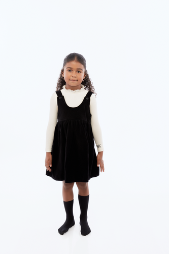Retro Kid Vivienne Ruffle Neck Knit Sweater - Oat/Cream