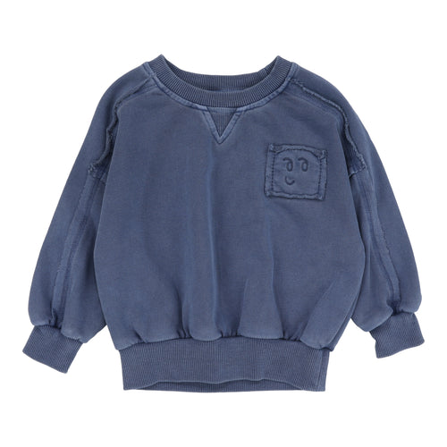 Lil Legs Wash Boys Sweatshirt - Blue Wash