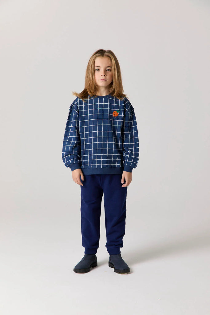 Wander & Wonder Printed Sweatshirt - Navy Check