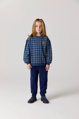 Wander & Wonder Printed Sweatshirt - Navy Check