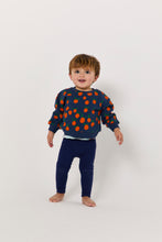 Load image into Gallery viewer, Wander &amp; Wonder Baby Printed Sweatshirt - Navy Tangerine