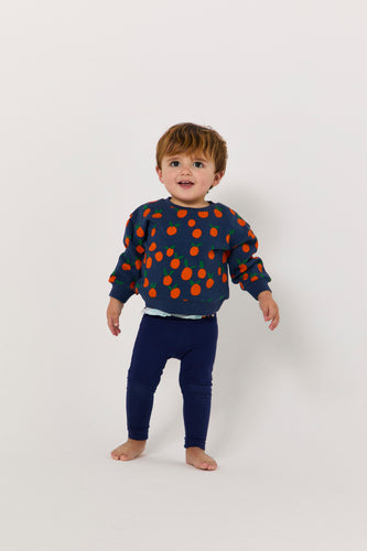Wander & Wonder Baby Printed Sweatshirt - Navy Tangerine