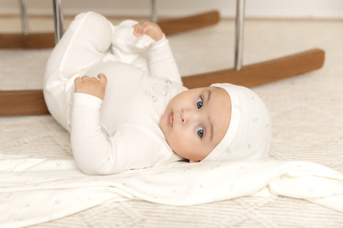 Bee & Dee Watercolor Bib Layette Set - White Boys