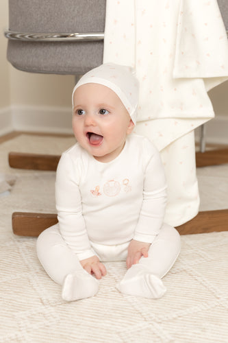 Bee & Dee Watercolor Bib Layette Set - White Girls