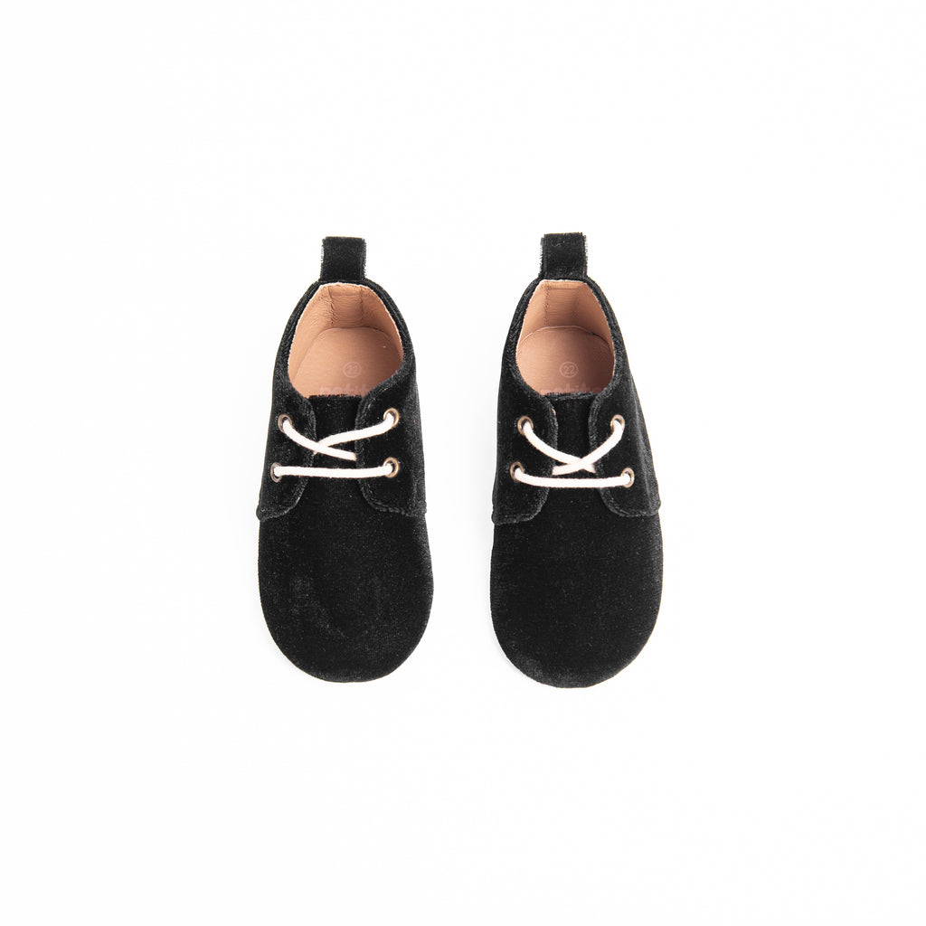 Camille Shoes Waverly Black Velvet *HARD & SOFT SOLE*