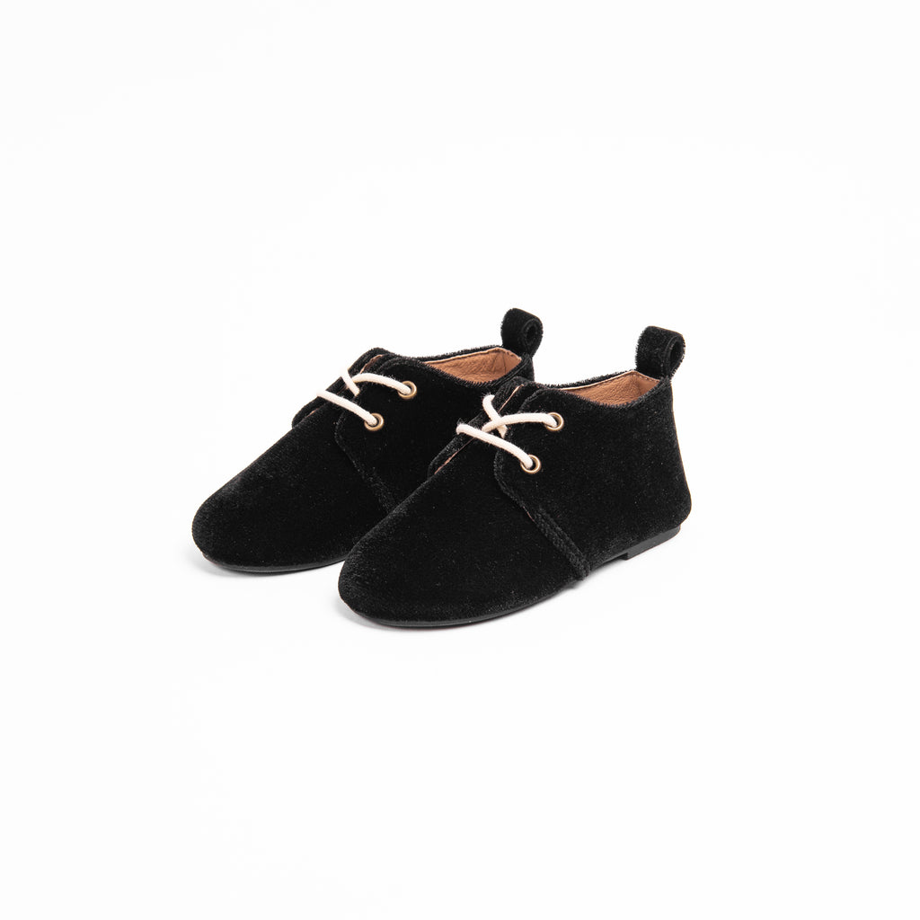 Camille Shoes Waverly Black Velvet *HARD & SOFT SOLE*