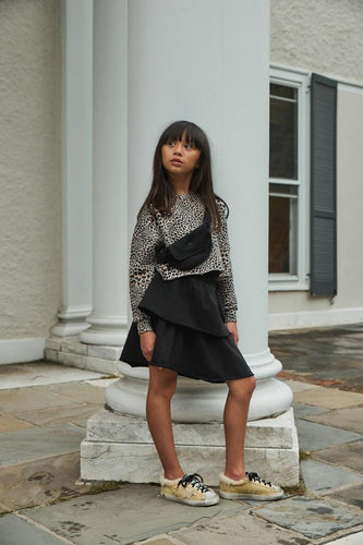 Parni Cropped Leopard Print Sweatshirt