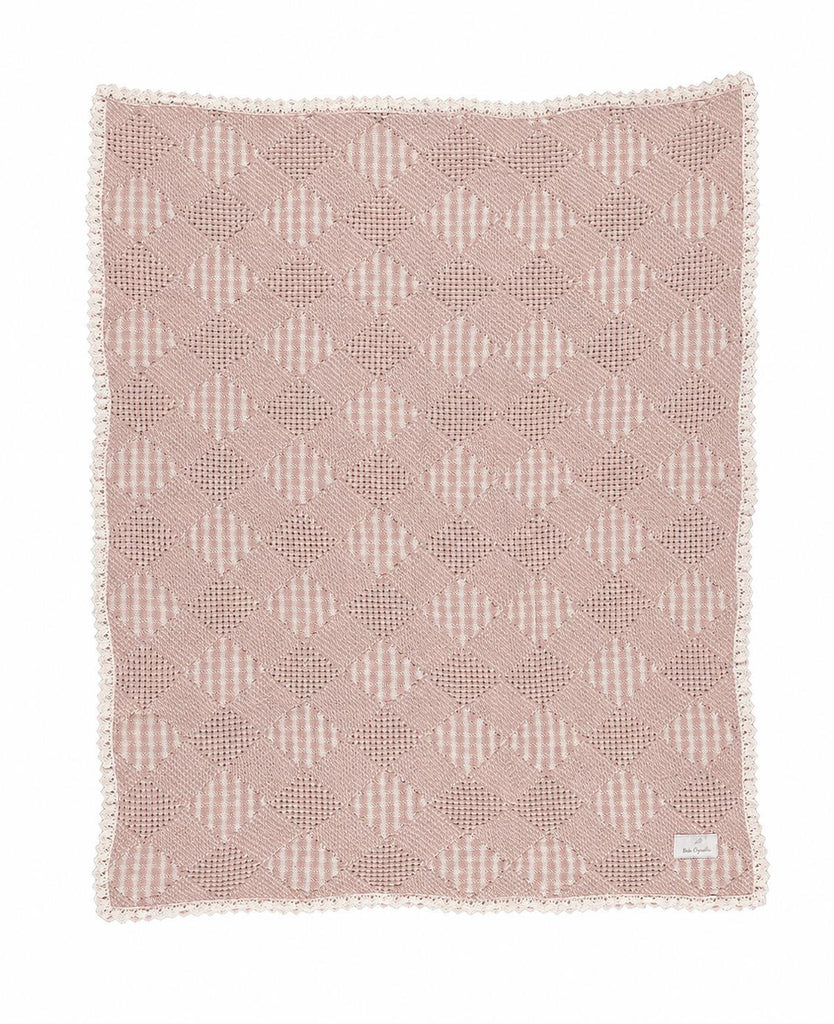 Bebe Organic Plaid Blanket - Pink Plaid Patchwork