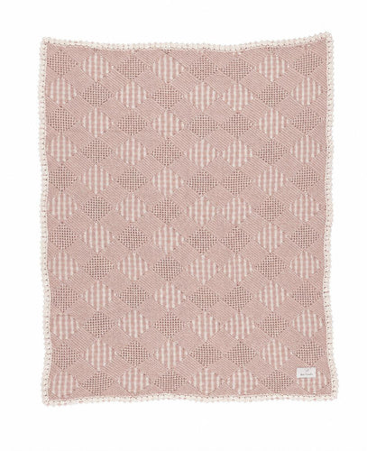 Bebe Organic Plaid Blanket - Pink Plaid Patchwork
