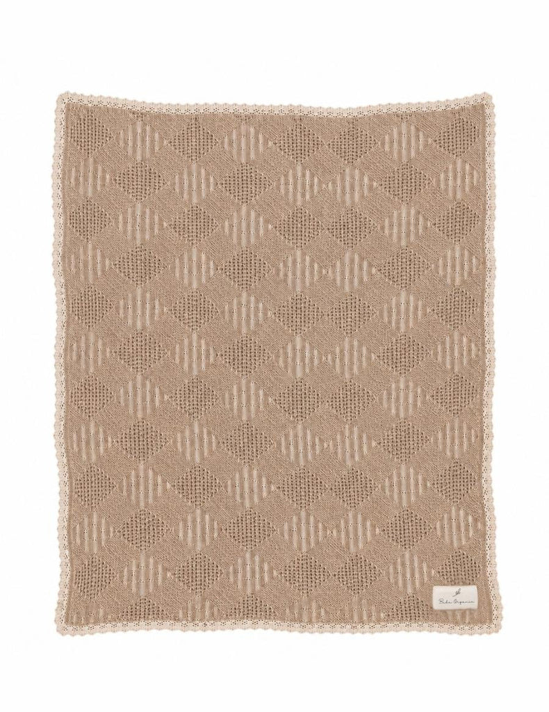 Bebe Organic Plaid Blanket - Taupe Plaid Patchwork