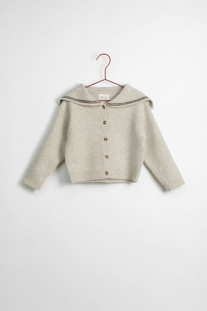 Please Mom Wheat Sailor Cardigan