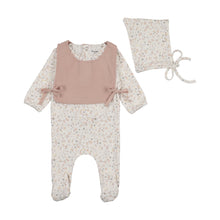 Load image into Gallery viewer, Bee &amp; Dee Whimsical Bloom Footie And Bonnet -Girl Print