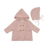 Bee & Dee Bloom Jacket And Bonnet - Dusty Pink