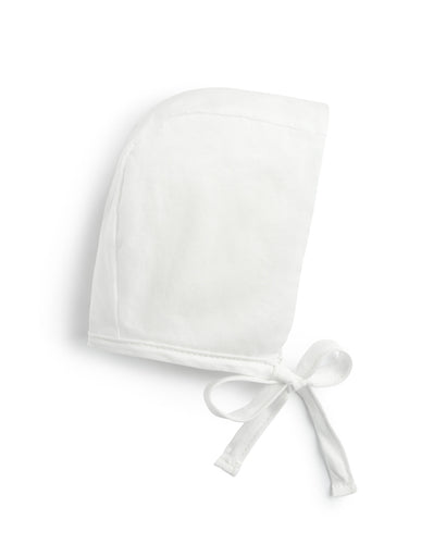 Jacqueline & Jack Cotton Bonnet White