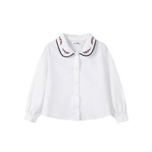Load image into Gallery viewer, Nou Nelle White Embroidered Magenta Blouse