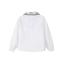Load image into Gallery viewer, Nou Nelle White Embroidered Magenta Blouse