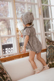 Apparelel Whitmore Romper And Bonnet - Lilac Floral