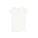 Lil Legs Ribbed Tee Short Sleeve - Winter White