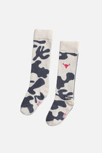 Load image into Gallery viewer, Booso Splash Socks - Ecru/Graphite