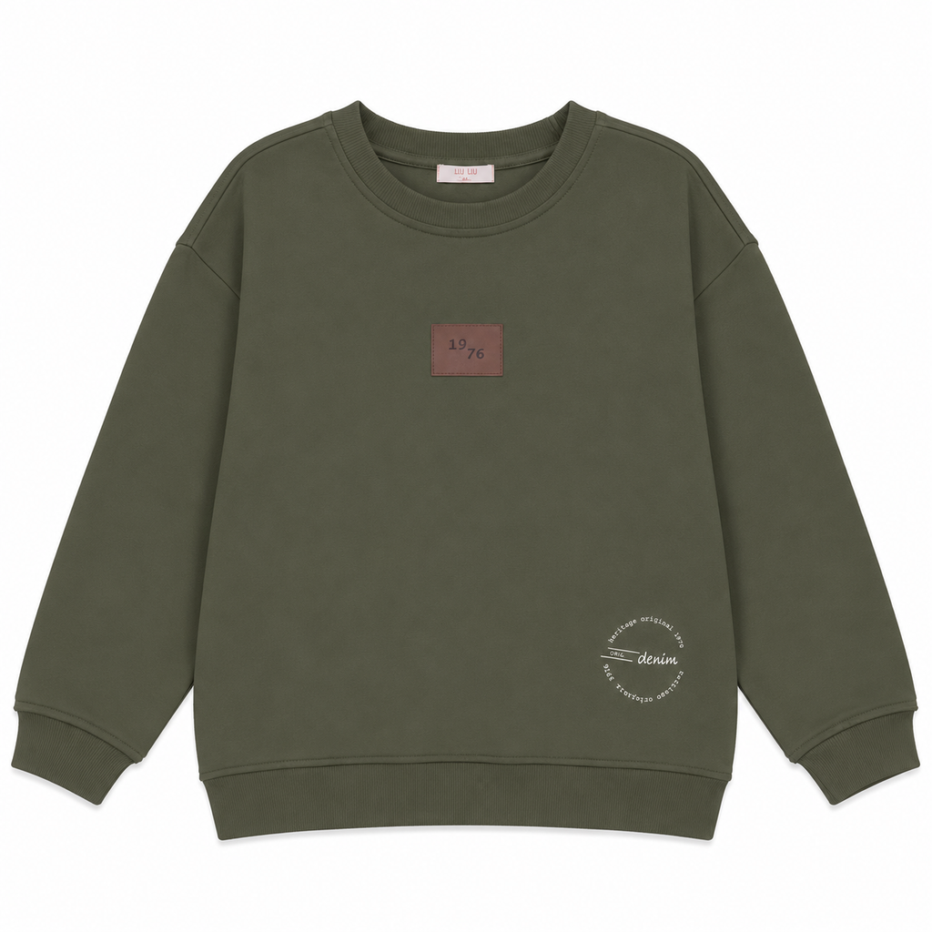 Calla Lili Boys Stamp Sweatshirt - Green