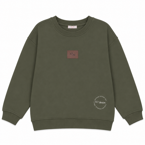 Calla Lili Boys Stamp Sweatshirt - Green