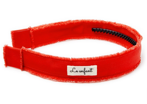 Le Enfant Raw Edged Headband Red