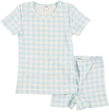 Load image into Gallery viewer, Bonjoy Gingham PJs - Sage