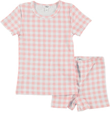 Load image into Gallery viewer, Bonjoy Gingham PJs - Pink