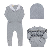Looms Fair Isle Collection Baby 3Pc Set - Blue