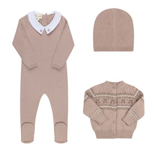 Load image into Gallery viewer, Looms Fair Isle Collection Baby 3Pc Set - Mauve