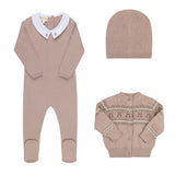 Looms Fair Isle Collection Baby 3Pc Set - Mauve
