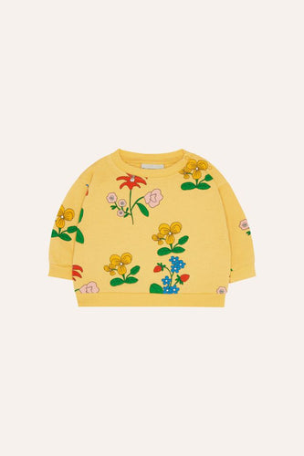 The Campamento Flowers Allover Baby Sweatshirt - Yellow