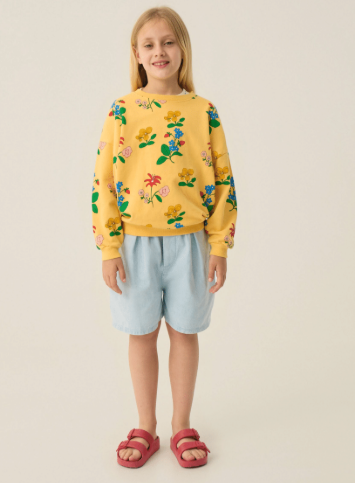 The Campamento Flowers Allover Sweatshirt - Yellow