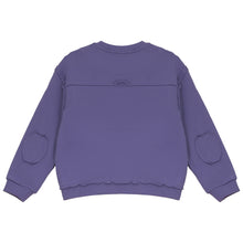 Load image into Gallery viewer, Calla Lili Girls Sweatshirt With Embroidery - Purple