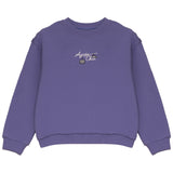 Calla Lili Girls Sweatshirt With Embroidery - Purple