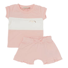 Load image into Gallery viewer, Numu Striped Baby Girl Sweat Set - Pastel Pink