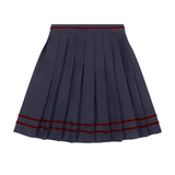 Retro Kid Stella Girls Ribbon Detail Skirt - Navy/Deep Crimson