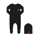 Little Parni Baby Heart Logo Stretchy K479 - Black